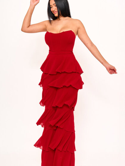 IB2507HP - TECHNO CREPE & CHIFFON CONTRAST JUMPSUIT