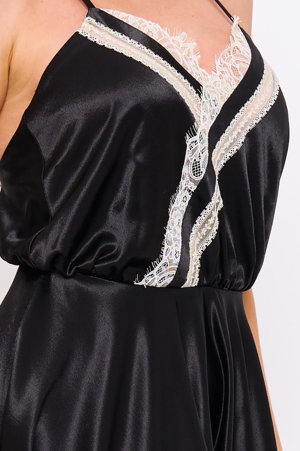 SD2381HP - LACE TRIM DETAIL HI-LOW MIDI DRESS - Image 12