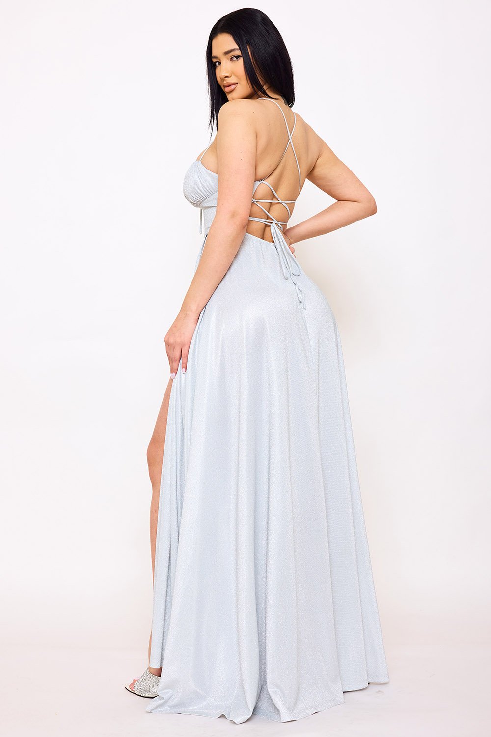 SDM1618JP - SPAGHETTI STRAP SHERRI SHINE MAXI DRESS - Image 3