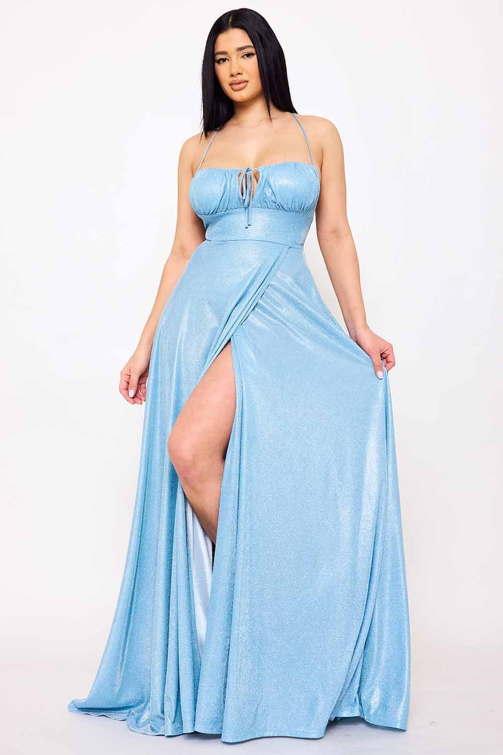 SDM1618JP - SPAGHETTI STRAP SHERRI SHINE MAXI DRESS - Image 8