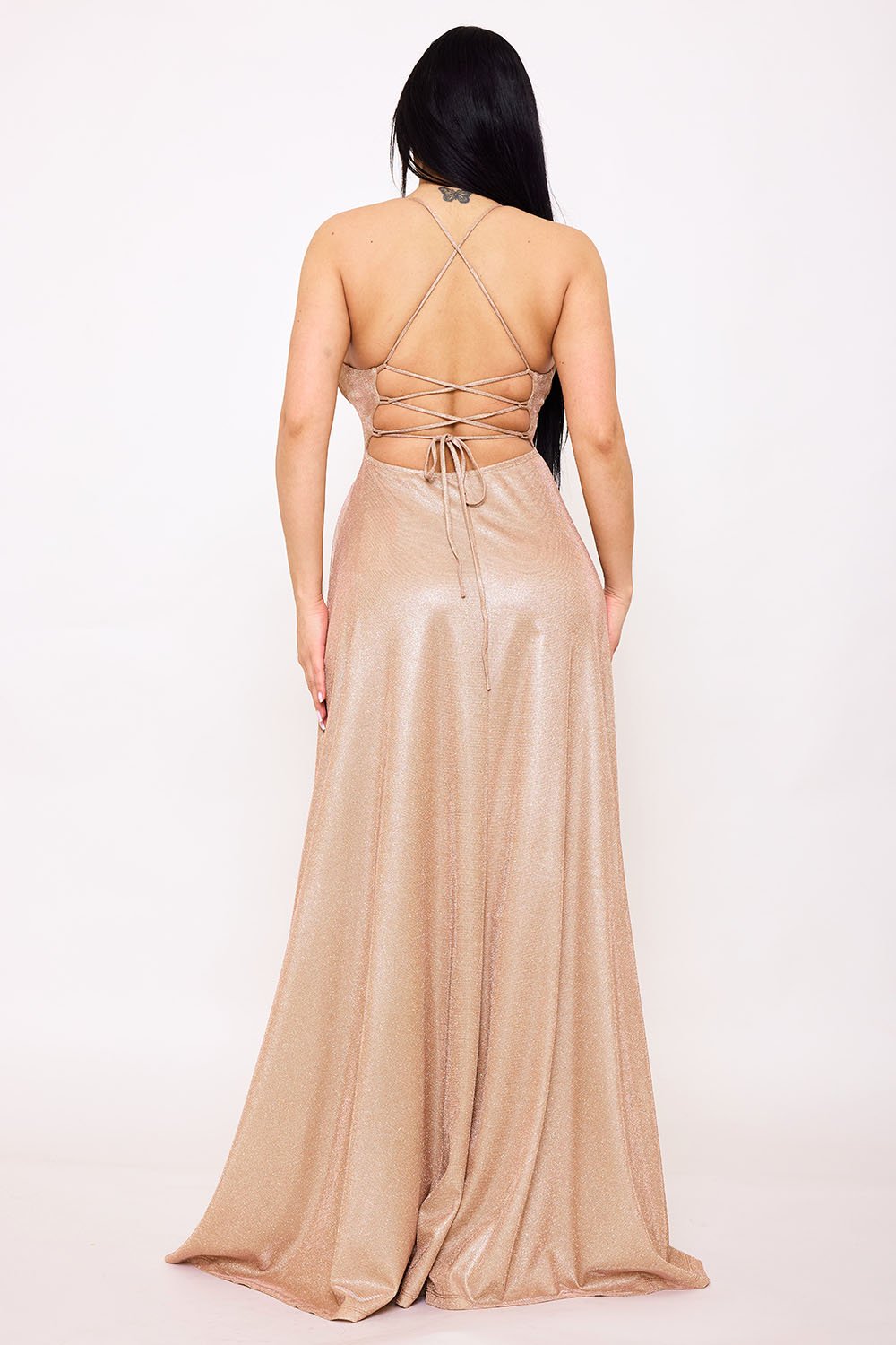 SDM1618JP - SPAGHETTI STRAP SHERRI SHINE MAXI DRESS - Image 6