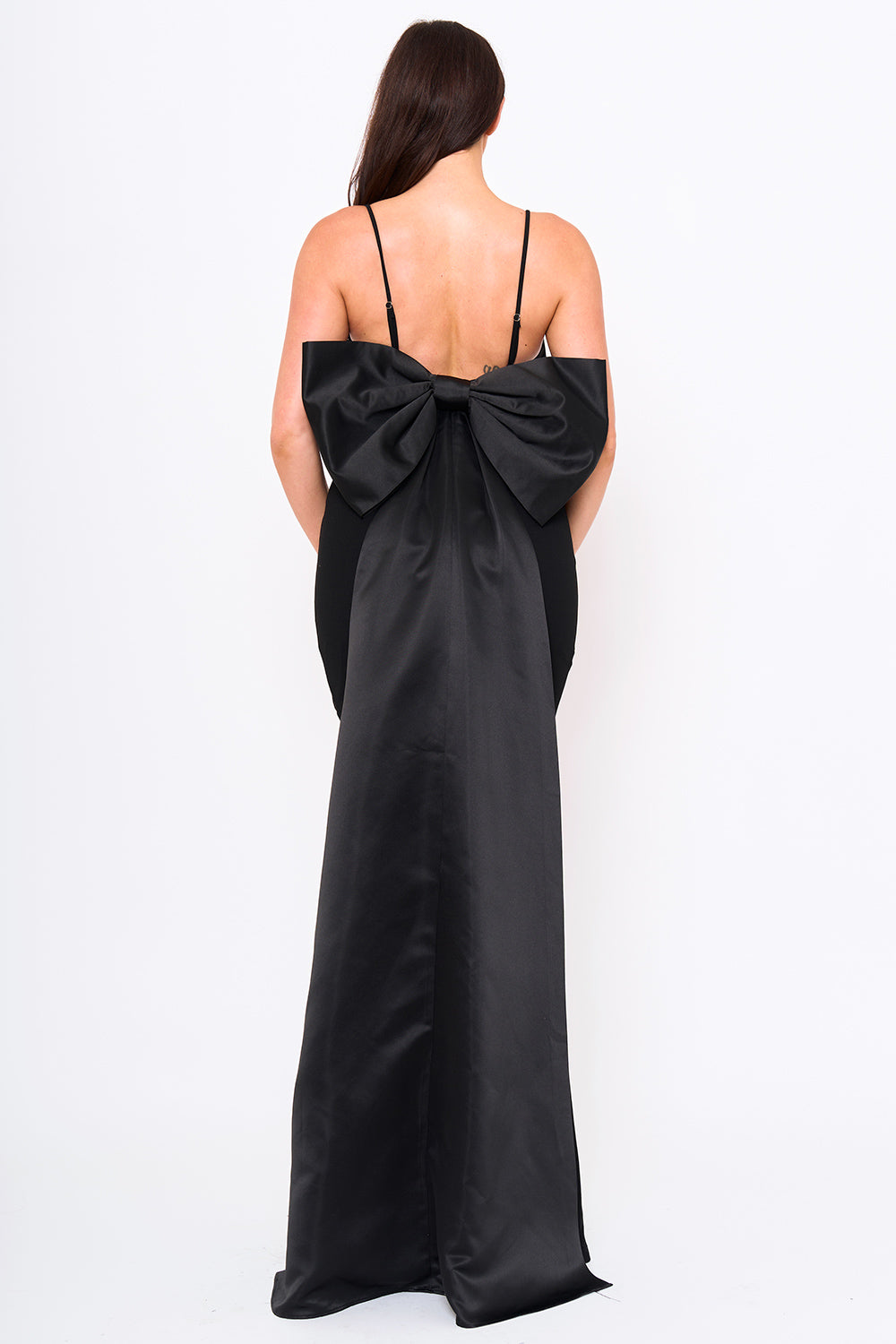 SDM1920AP - RIBBON BOW ON THE BACK DETAIL MERMAID MAXI DRESS - Image 11