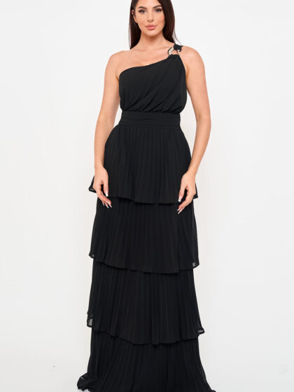 SDM2282HP - PLEATED CHIFFON MULTI LAYERED MAXI DRESS